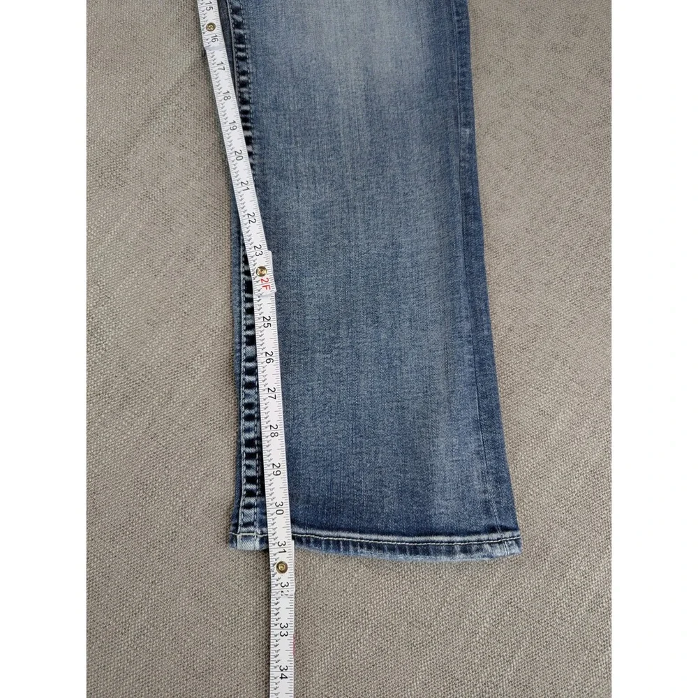 BKE Jeans Mens 38x32 (36x31) Blue Jake Straight Medium Wash Whiskered Denim Pant
